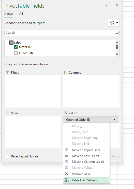 How To Get The Count Of Distinct Items Using Excel Pivottables