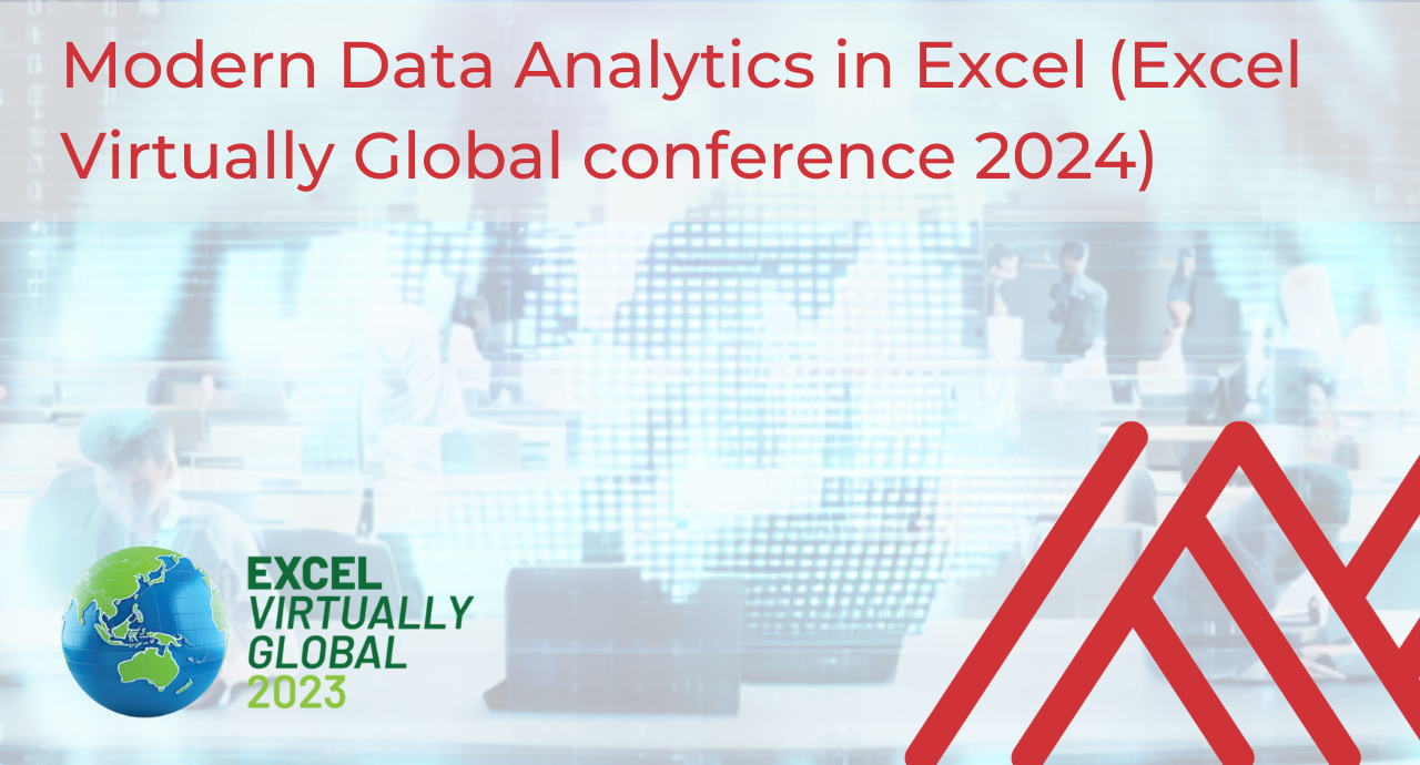 Modern Data Analytics In Excel Excel Virtually Global Online   Modern Data Analytics Excel Virtually Global Cover 